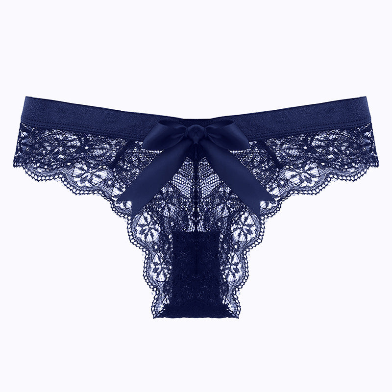 Bow Tie Lace Sexy Low-Rise Seamless Custom Thong