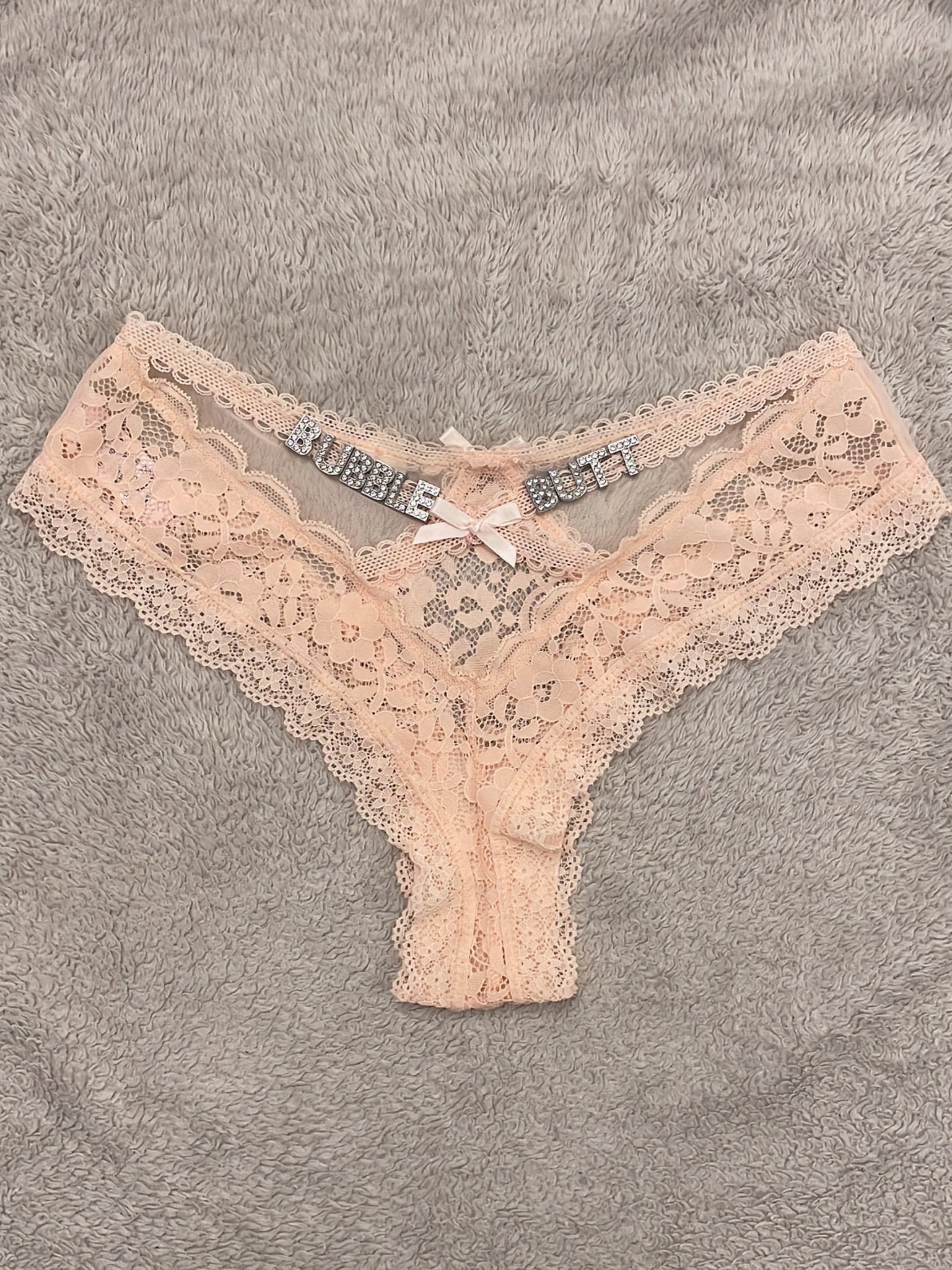 Sexy lace rhinestone alphabet customized thong