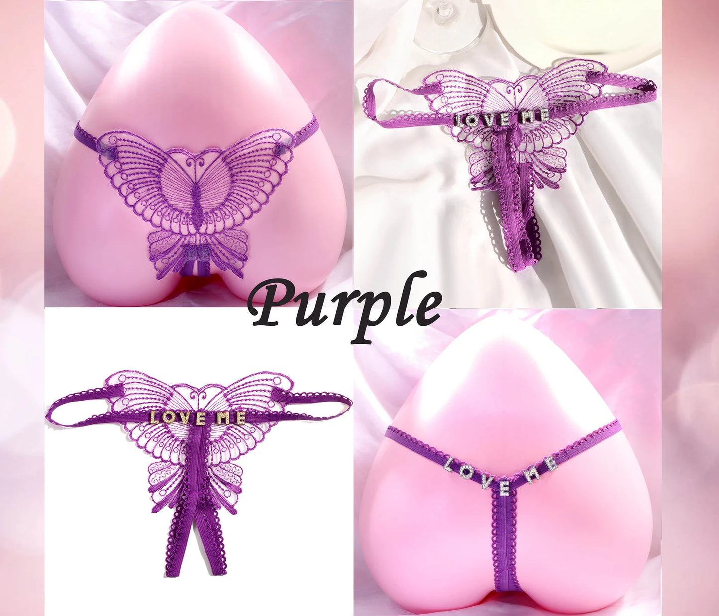 Custom Personalized Bling Butterfly Thong