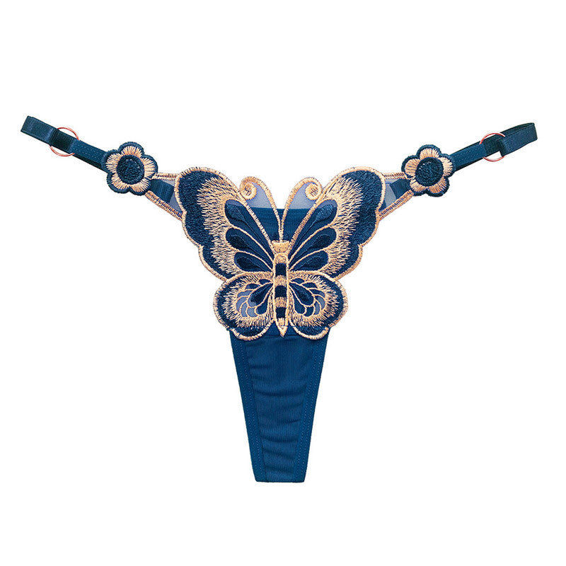 Sensual tanga personalizada con temática de mariposas.