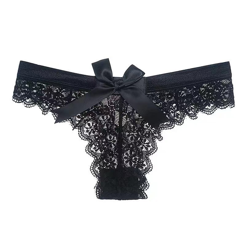 Bow Tie Lace Sexy Low-Rise Seamless Custom Thong